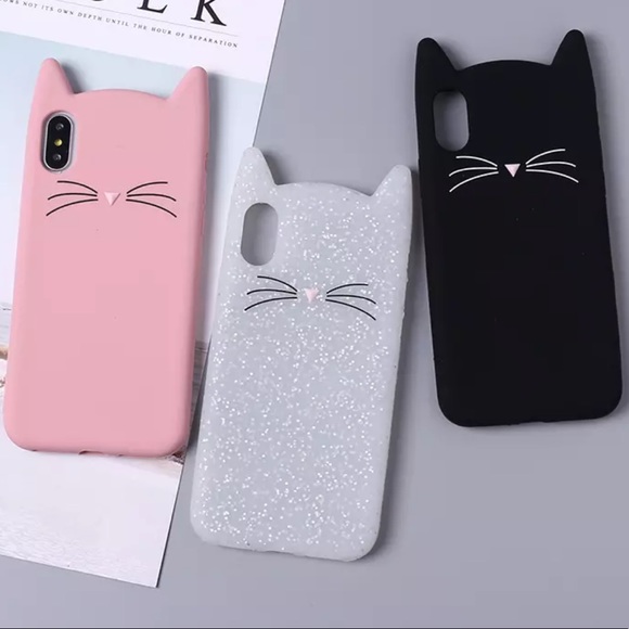 Phone Case Cat Ears iPhone 7 8 Plus Pink Clear NWT - Picture 2 of 10